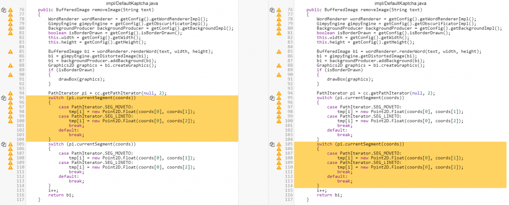 source code example of a textual code clone