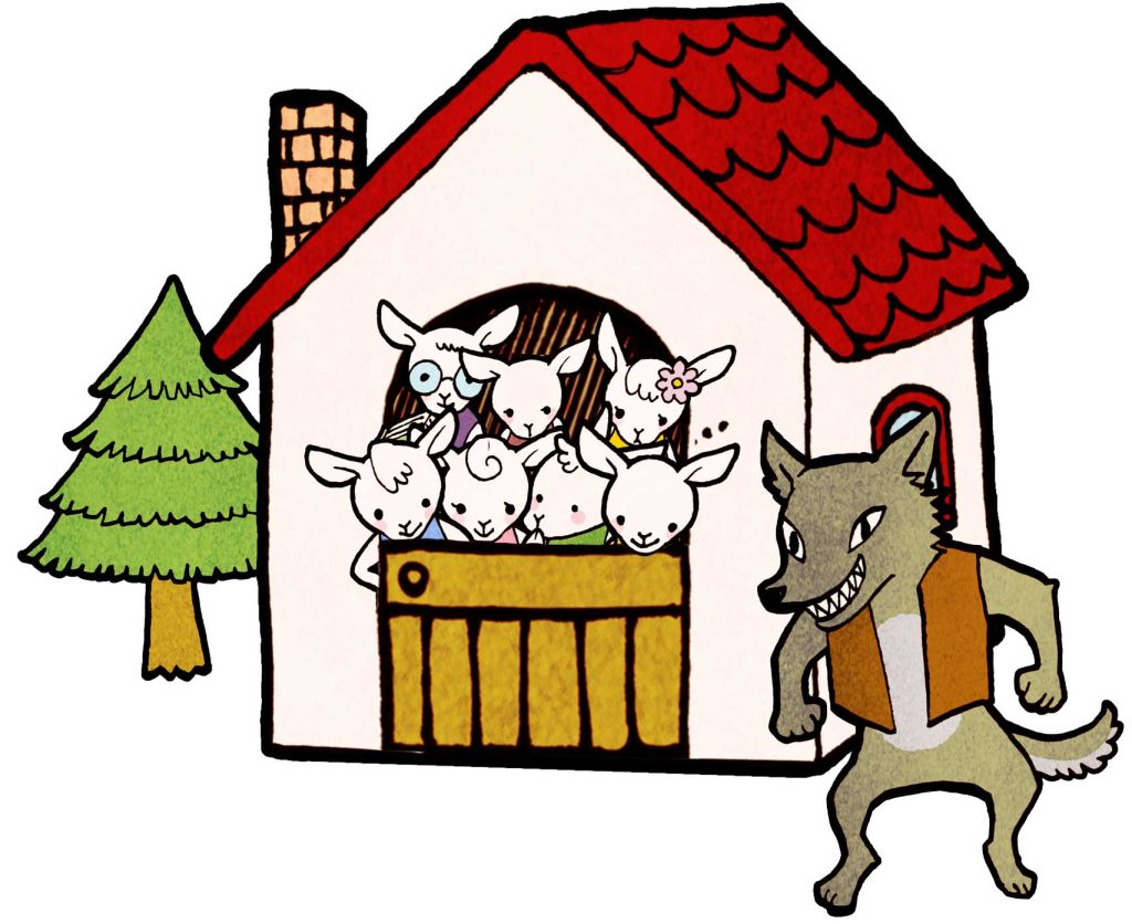 Wolf and 7 Goats - The fairy Tale from the Grimm brothers